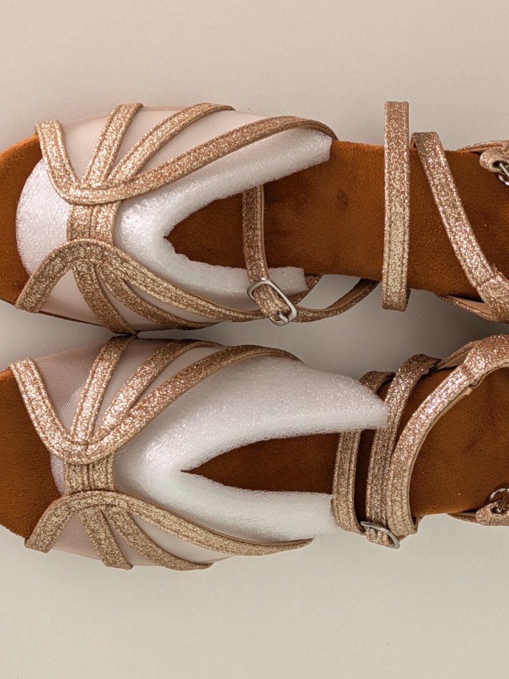 Low Heel Ballroom Dance Shoes Women Latin Salsa Practice, 1.5 Inch, 7.5 - Picture 8 of 9
